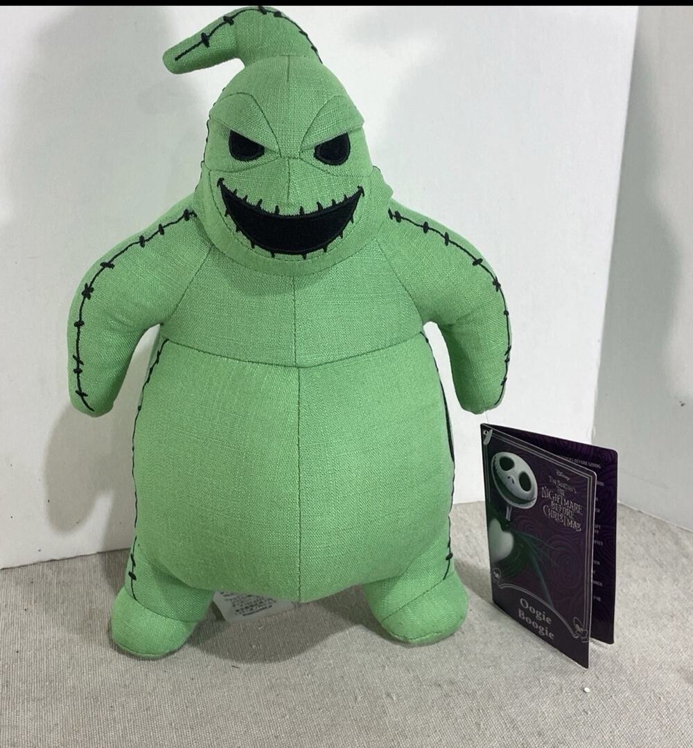 NWT Disney Store 11" Oogie Boogie Nightmare Before Christmas Green Burlap Plush